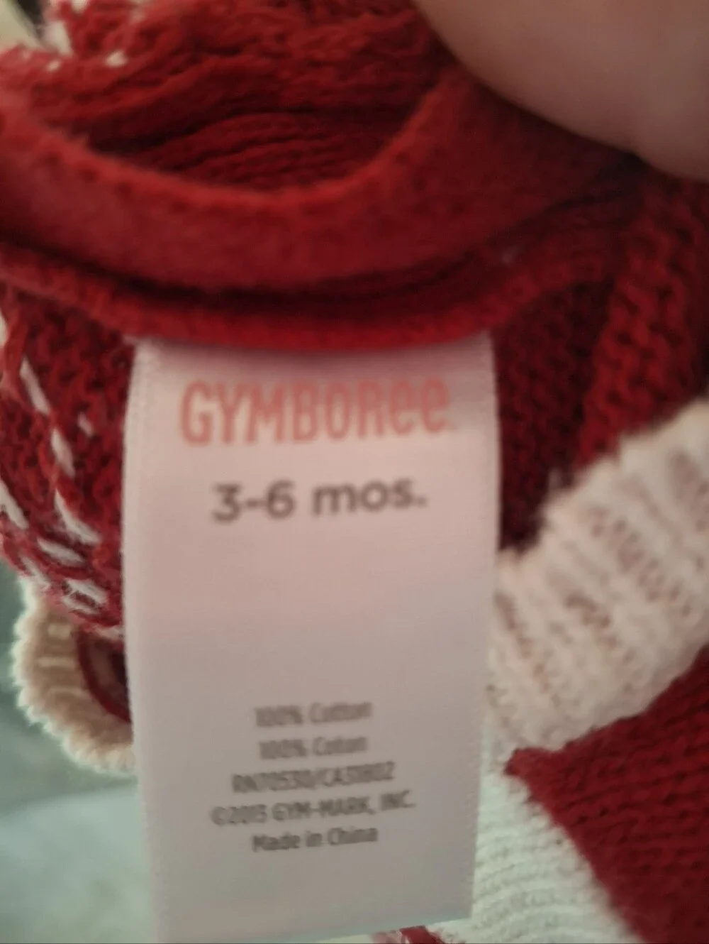 Gymboree Red and White Knit Holiday Dress with Bow